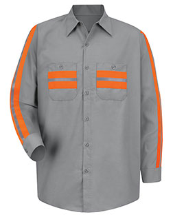 Red Kap SP14EL  Industrial Enhanced-Visibility Long Sleeve Work Shirt -  Long Sizes