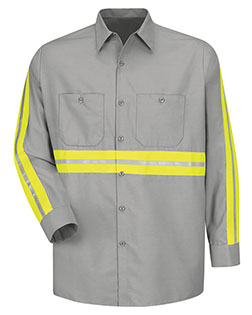 Red Kap SP14EL  Industrial Enhanced-Visibility Long Sleeve Work Shirt -  Long Sizes