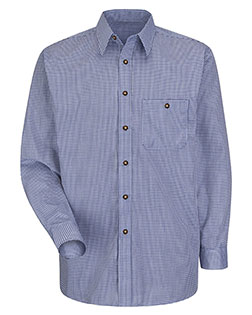 Red Kap SP74  Mini-Plaid Uniform Long Sleeve Shirt
