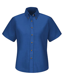 Red Kap SP81EXT Women's Poplin Dress Shirt Extended Sizes at BigNTallApparel