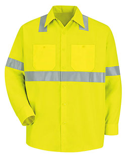 Red Kap SS14HVT  High Visibility Work Shirt Tall Sizes