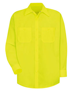 Red Kap SS14L  Enhanced Visibility Long Sleeve Work Shirt Long Sizes