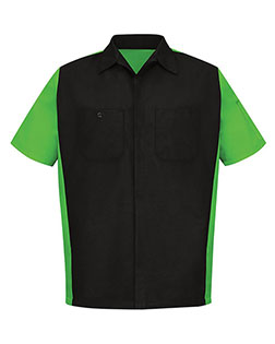 Red Kap SY20 Short Sleeve Automotive Crew Shirt at BigNTallApparel