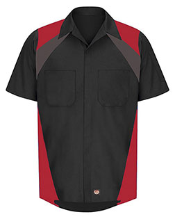 Red Kap SY28  Tri-Color Short Sleeve Shop Shirt