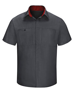 Red Kap SY42L Performance Plus Short Sleeve Shop Shirt with Oilblok Technology - Long Sizes