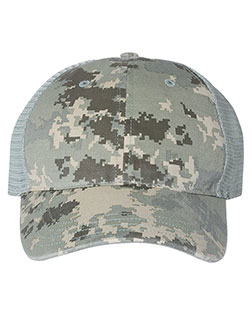 Richardson 111P Washed Printed Trucker Cap at BigNTallApparel