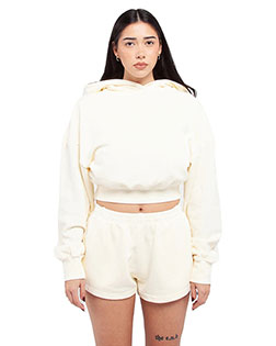 Shaka Wear SHGWC  Ladies' Garment Dye Crop Hooded Sweatshirt