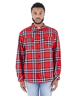 Shaka Wear SHPFJ  Men's Plaid Flannel Jacket