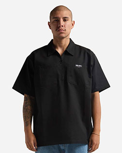 Shaka Wear SHQZWS Men's Work Heavyweight Quarter-Zip Short Sleeve Shirt