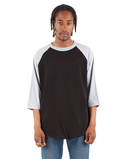 Shaka Wear SHRAG  Adult Three-Quarter Sleeve Raglan T-Shirt at Bigntall Apparel