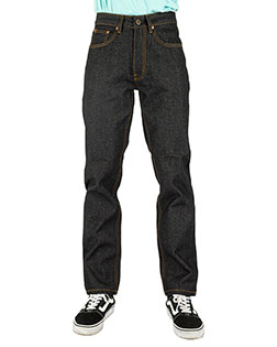 Shaka Wear SHRDJ  Men's Raw Denim Straight-Leg Jean Pant at BigNTallApparel