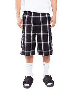 Shaka Wear SHSP  Unisex Plaid Shorts