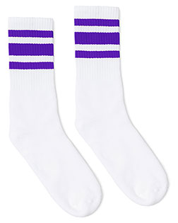 SOCCO SC100  USA-Made Striped Crew Socks