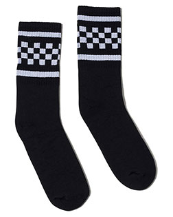 SOCCO SC300  USA-Made Checkered Crew Socks