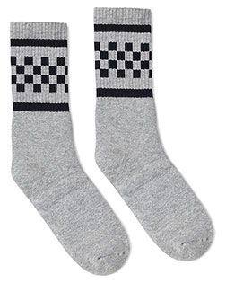 SOCCO SC300  USA-Made Checkered Crew Socks