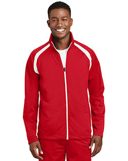 Sport-Tek JST90 Men Tricot Track Jacket at BigNTallApparel