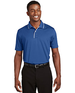 Sport-Tek K467 Men Dri Mesh Sport Shirt With Striped Collar