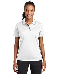 Sport-Tek L467 Women Dri-Mesh Polo With Tipped Collar And Piping