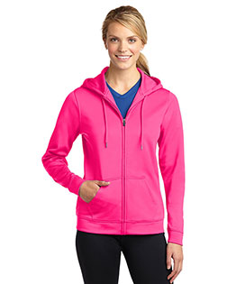  Sport-Tek Ladies Sport-Wick Fleece Full-Zip Hooded Jacket. LST238