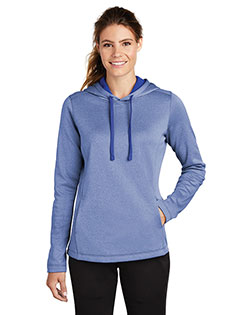 Sport-Tek Ladies PosiCharge Sport-Wick Heather Fleece Hooded Pullover. LST264