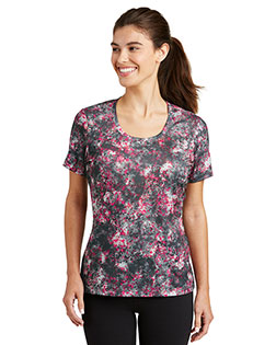  Sport-Tek Ladies Mineral Freeze Scoop Neck Tee. LST330