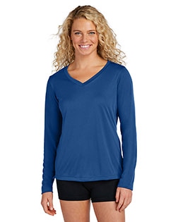 Sport-Tek Ladies Long Sleeve PosiCharge Competitor™ V-Neck Tee. LST353LS