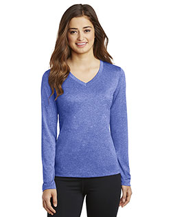  Sport-Tek Ladies Long Sleeve Heather Contender V-Neck Tee. LST360LS