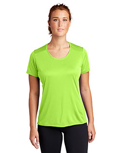Sport-Tek Ladies PosiCharge Elevate Scoop Neck Tee. LST380 at BigNTallApparel