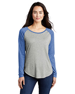 Sport-Tek LST400LS Ladies PosiCharge Long Sleeve Tri-Blend Wicking Scoop Neck Raglan Tee