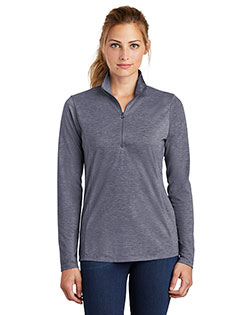 Sport-Tek Ladies PosiCharge Tri-Blend Wicking 1/4-Zip Pullover. LST407