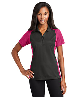 Sport-Tek Ladies Colorblock Micropique Sport-Wick Polo. LST652 at BigNTallApparel