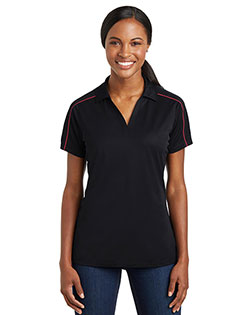Sport-Tek Ladies Micropique Sport-Wick Piped Polo. LST653