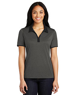 Sport-Tek LST667 Ladies Heather Contender Contrast Polo