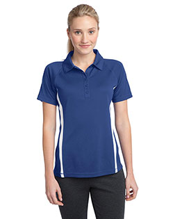 Sport-Tek LST685 Women Posicharge Micromesh Colorblock Polo at BigNTallApparel