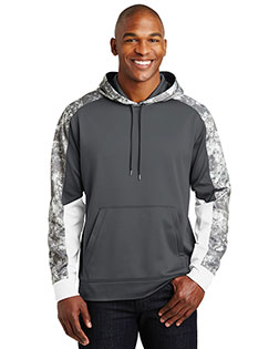 Sport-Tek Sport-Wick Mineral Freeze Fleece Colorblock Hooded Pullover. ST231