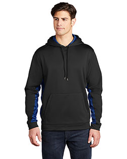 Sport-Tek Sport-Wick CamoHex Fleece Colorblock Hooded Pullover. ST239