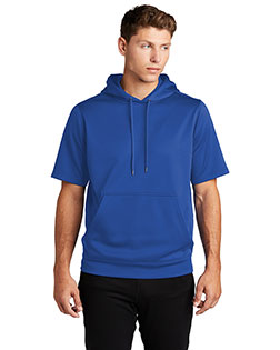 Sport-Tek Sport-Wick Fleece Short Sleeve Hooded Pullover. ST251