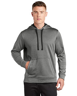 Sport-Tek PosiCharge Sport-Wick Heather Fleece Hooded Pullover. ST264