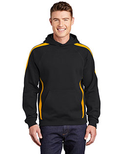 Sport-Tek ST265 Men Sleeve Stripe Pullover Hooded Sweatshirt