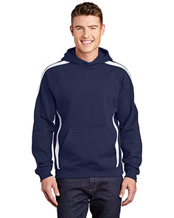 Sport-Tek ST265 Men Sleeve Stripe Pullover Hooded Sweatshirt