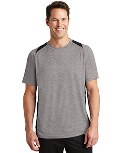 Sport-Tek ST361 Men Heather Colorblock Contender Tee