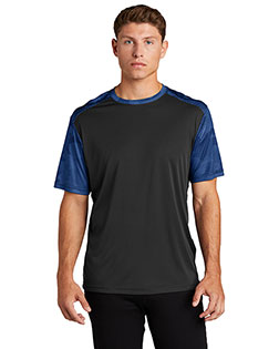 Sport-Tek CamoHex Colorblock Tee. ST371