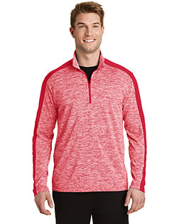 Sport-Tek PosiCharge Electric Heather Colorblock 1/4-Zip Pullover. ST397