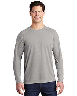 Sport-Tek PosiCharge Long Sleeve Tri-Blend Wicking Raglan Tee ST400LS