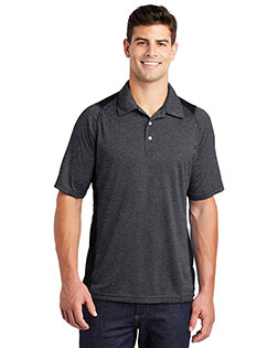 Sport-Tek Heather Colorblock Contender Polo. ST665