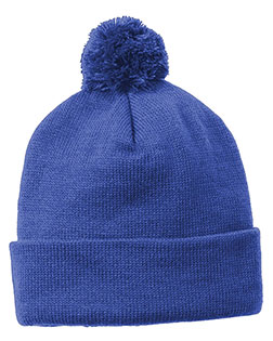 Sport-Tek Solid Pom Pom Beanie. STC37