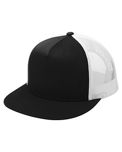 Sport-Tek Yupoong 5-Panel Classic Trucker Mesh Back Cap. STC38