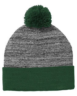 Sport-Tek Heather Pom Pom Beanie STC41