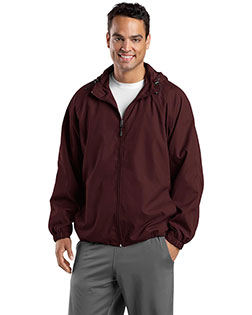 Sport-Tek TJST73 Men Tall Hooded Raglan Jacket at BigNTallApparel