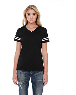 StarTee ST1433  Ladies' CVC Striped Varsity T-Shirt